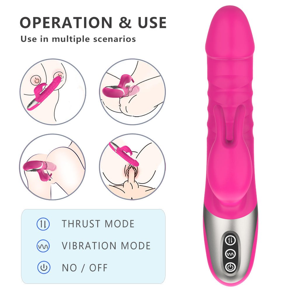 Oleifun Rabbit Vibrator 7 Thrusting & Vibrating Modes Waterproof Adult Sensory Toys for Women Female - oleifun -