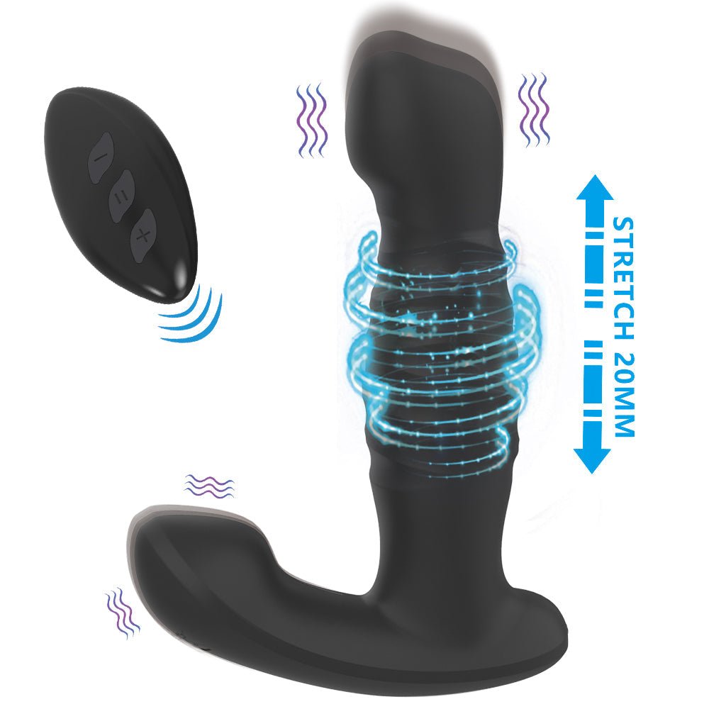 Oleifun Anal Plug 7 Thrusting & Vibrating Prostate Massager for P-Spot & Anus w/ Remote Control - oleifun -