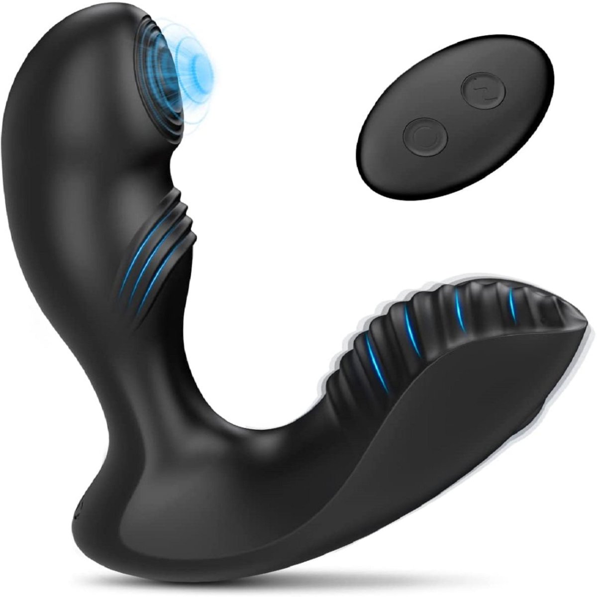 Oleifun Anal Vibrator Tapping Prostate Massager Silicone Butt Plug w/ Remote Control - oleifun -