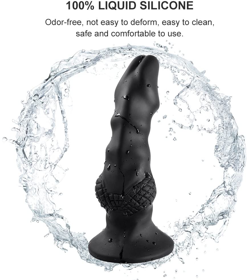 Oleifun Big Black Dildo Silicone 6.3’’ Thrusting Dildo Hands-Free w/Suction Cup Strapless Snack Head Adult Sensory Toy for Women - oleifun -