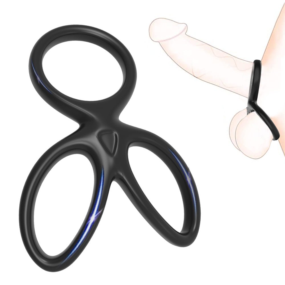 Oleifun Cock Ring 3-in-1 Silicone Elastic Penis Rings Physical Stamina Trainer Longer Erection & Delay Ejaculation - oleifun -