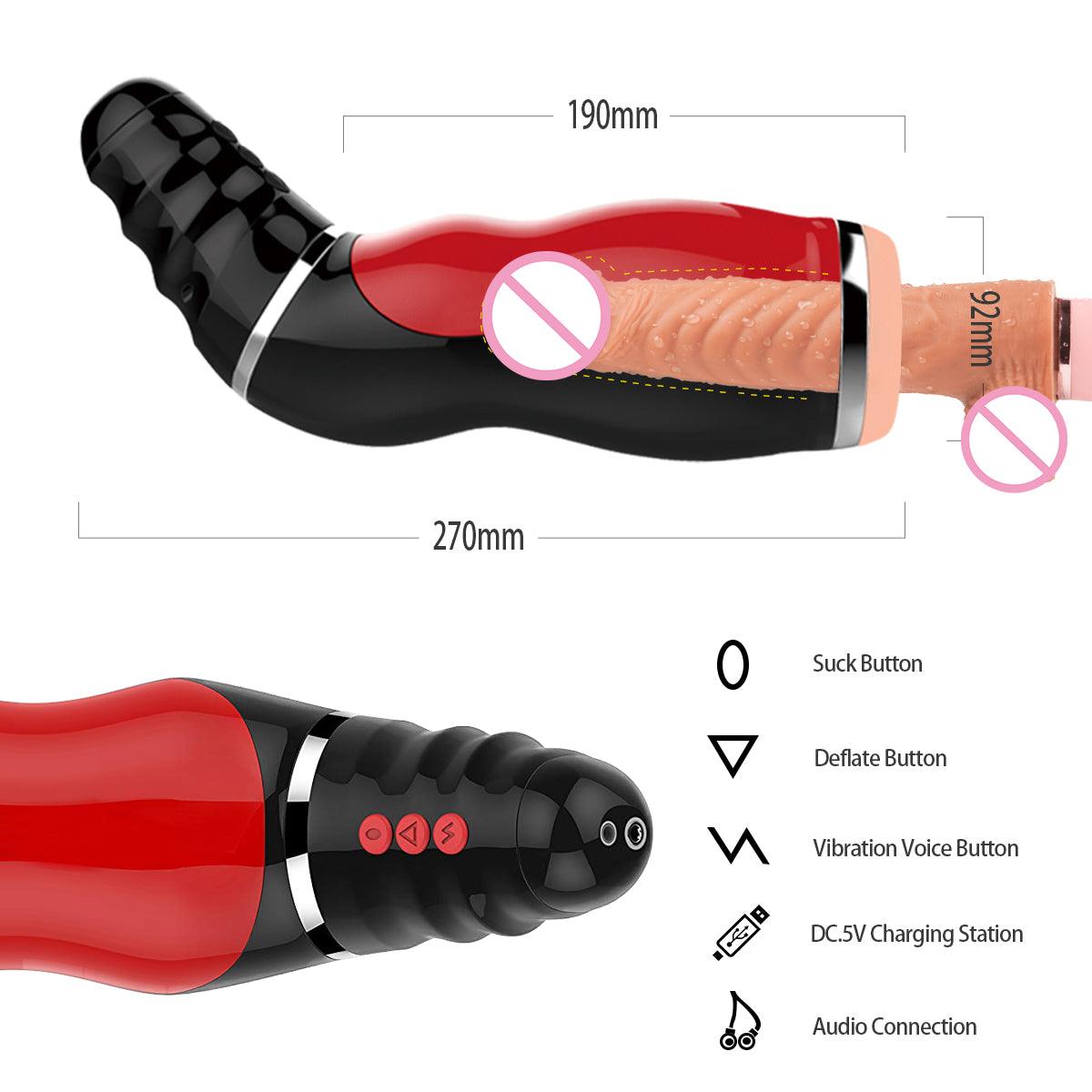Oleifun Male Masturbator Airbag-Wrapped Sucking/Deep Throat/Blowjob 10 Vibration Masturbator Toys for Men - oleifun -