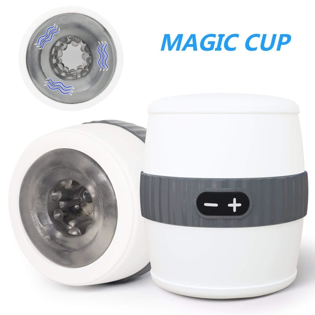 Oleifun Male Masturbator Two-Exit Free Thrusting Soft TPE Magic Cup w/ 12 Vibrating Modes Masturbator for Men - oleifun -