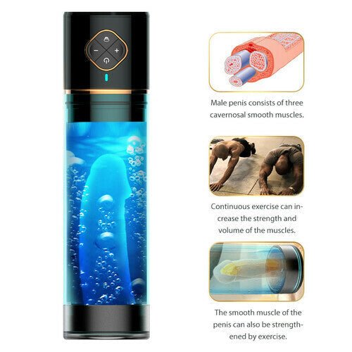 Oleifun Penis Pump Male Masturbator 6 Modes Water Bath Swirling/Vacuum Suction for Men Enlargement Pump - oleifun -
