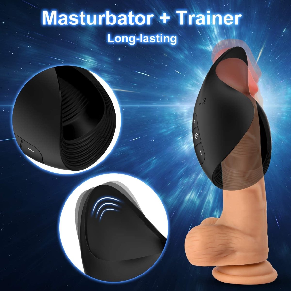 Oleifun Penis Trainer Vibrating Male Masturbator Silicone Rechargeable - oleifun -