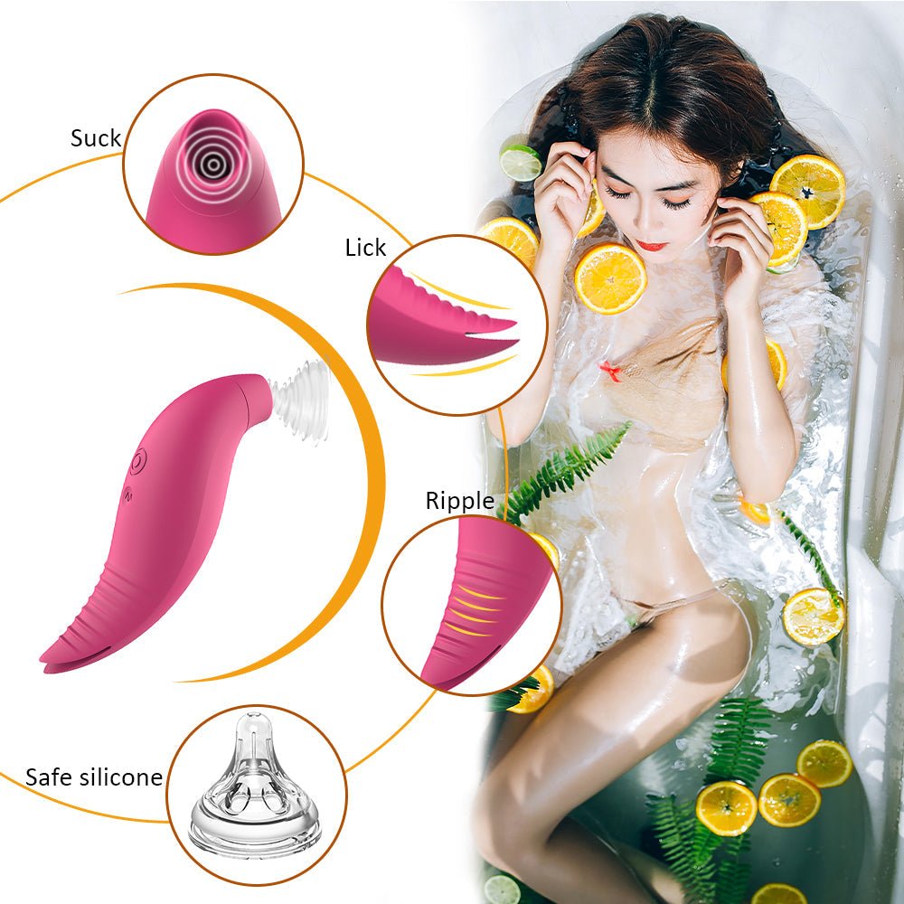 Oleifun Sucking Vibrator for Women Silicone Clitoral Stimulator with 7 Sucking & 10 Vibrating Modes - oleifun -