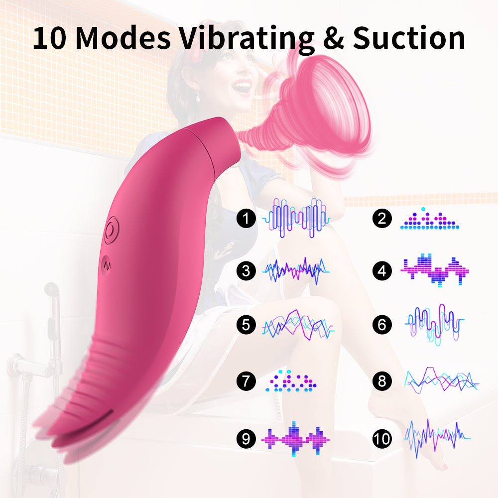Oleifun Sucking Vibrator for Women Silicone Clitoral Stimulator with 7 Sucking & 10 Vibrating Modes - oleifun -