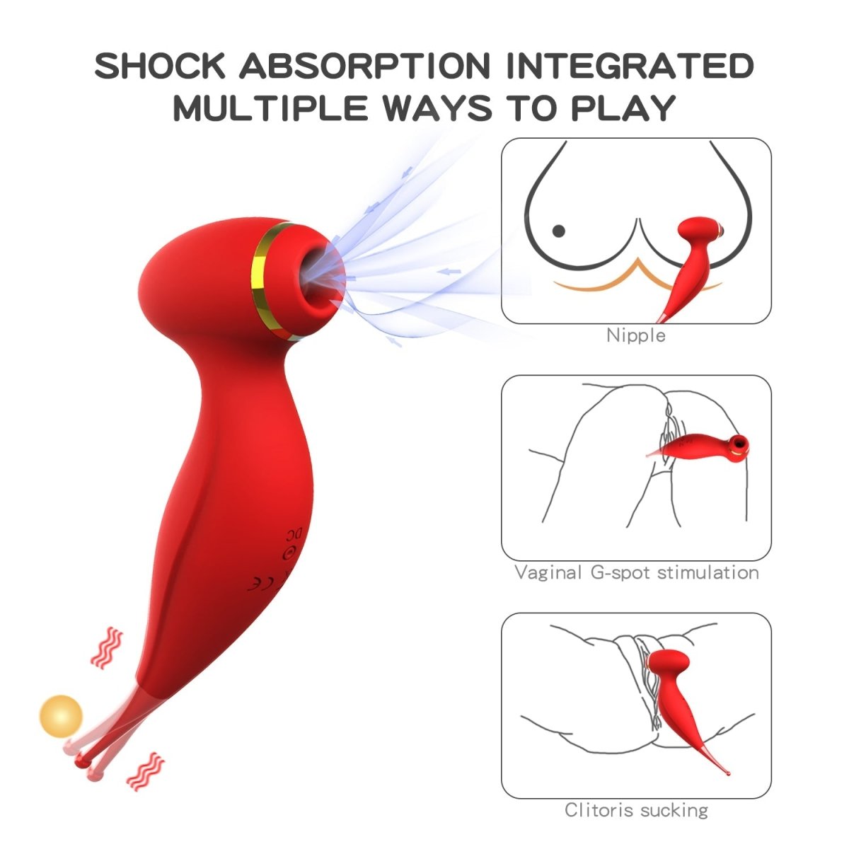 Oleifun Sucking Vibrator Silicone Nipple G-spot Clitoral Stimulator for Women - oleifun -