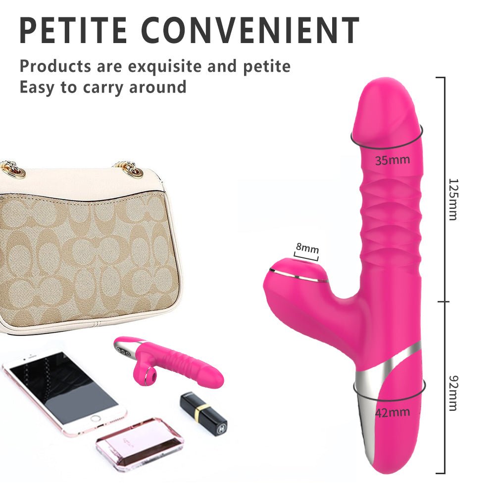Oleifun Thrusting Rabbit Vibrator w/ Clit Sucking Stimulator Silicone Sex Toy for Women - oleifun -