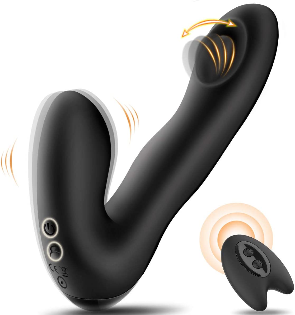 Vibrating Butt Plug 4’’ Silicone Thumping Prostate Massager Remote Control Anal Plug - oleifun -